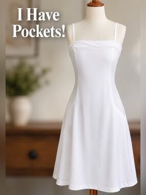 Jessica Simpson White Sleeveless Summer Dress